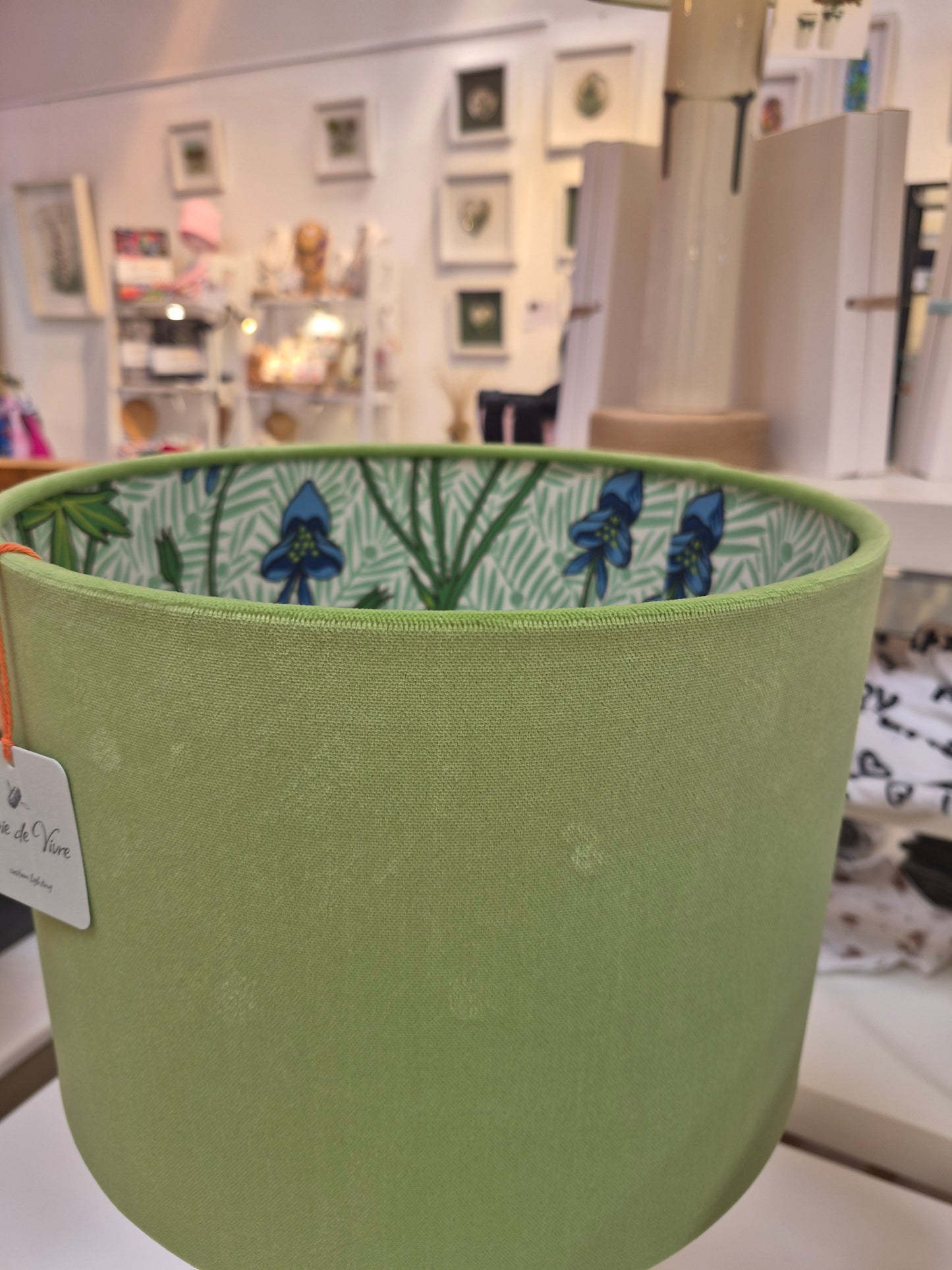 The 'Monkshood Velvet' 30cm Drum Shade.
