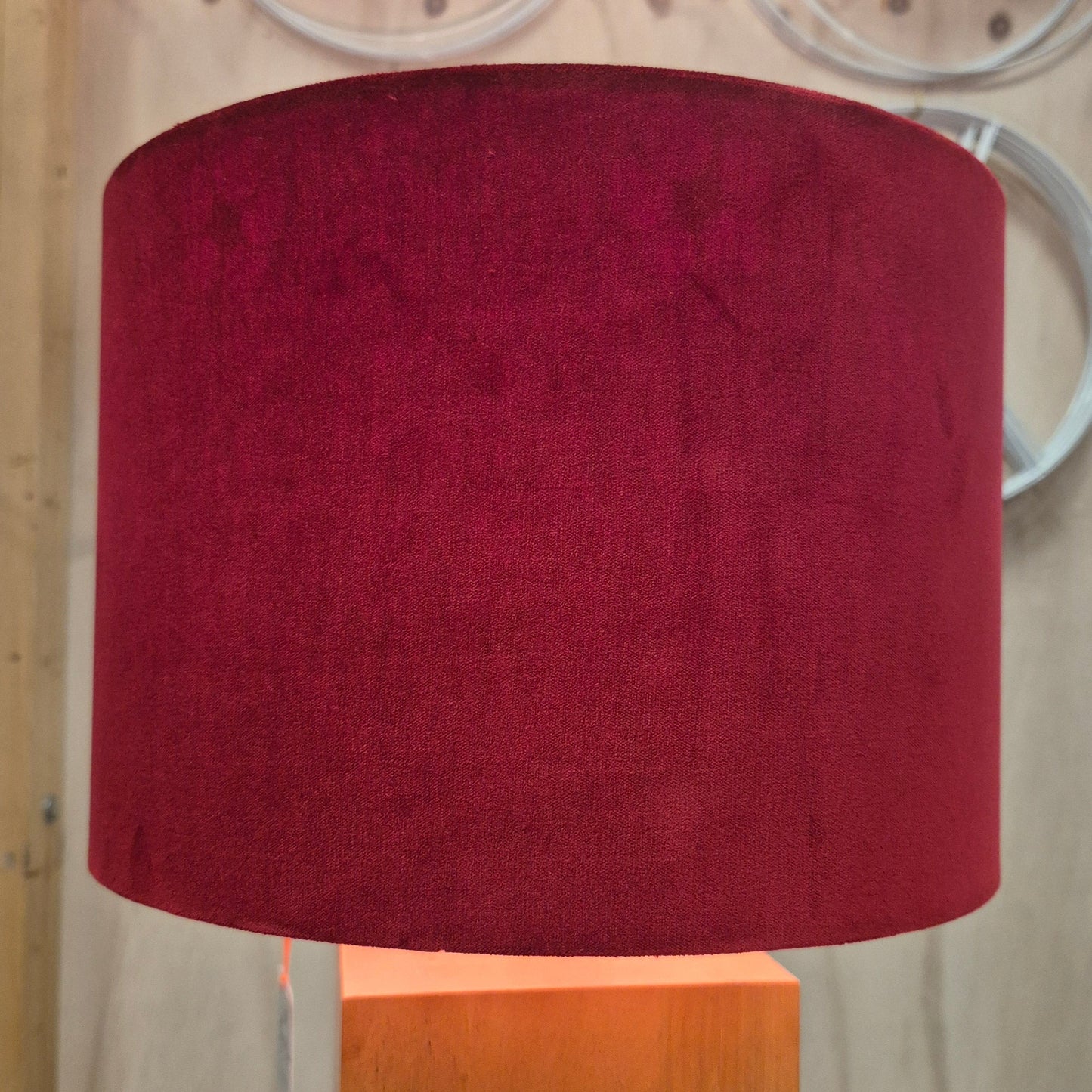 Red Velvet Strawberry Thief Drum Shade