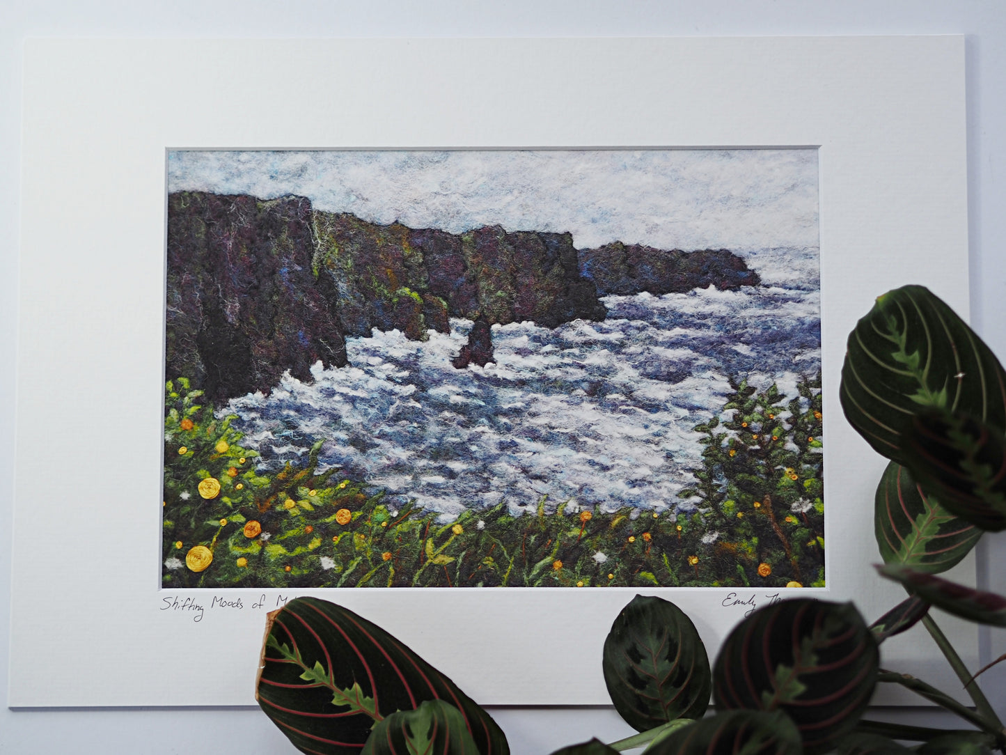 Shifting Moods of Moher (Print of Needle Felted Original)