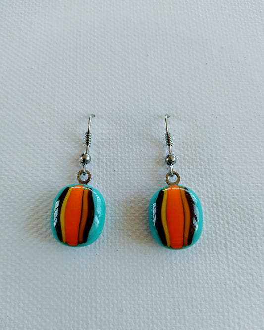 Handmade Glass drop earrings