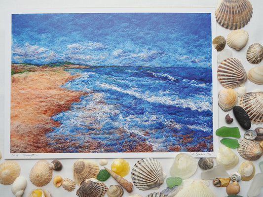 Wexford Beaches (Print of Needle Felted Original)